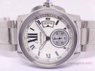 Swiss Cartier Calibre De Cartier SS Mens Watch - ETA2824